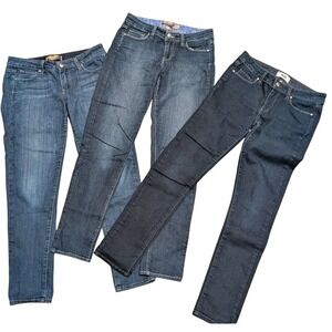 3 PAIRS! Paige Jeans Womens 28 Skinny Skyline Peg Made in USA Premium Denim